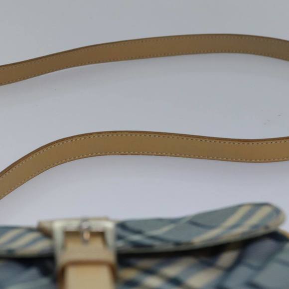 BURBERRY Nova Check Blue Label Shoulder Bag Nylon Blue Auth bs16102 - Picture 8 of 16